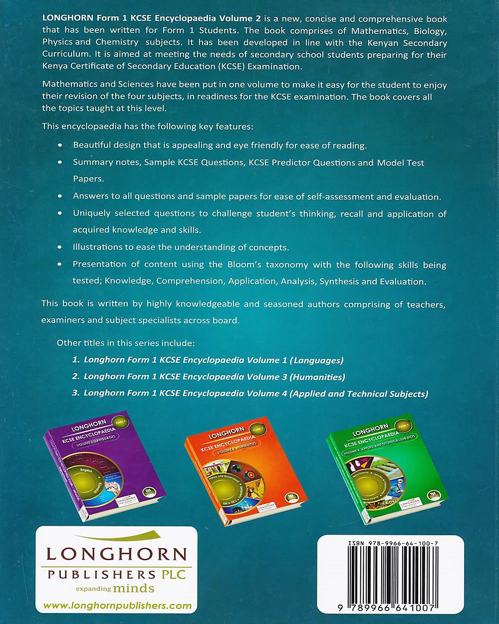 longhorn kcse encyclopaedia f1 vol 2 maths & science