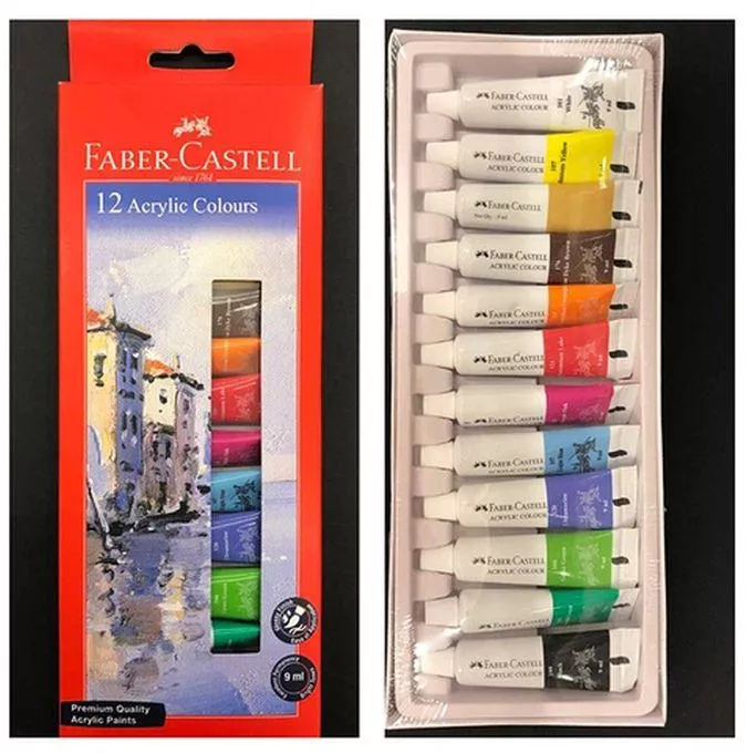 faber castell:acrylic colours 12s