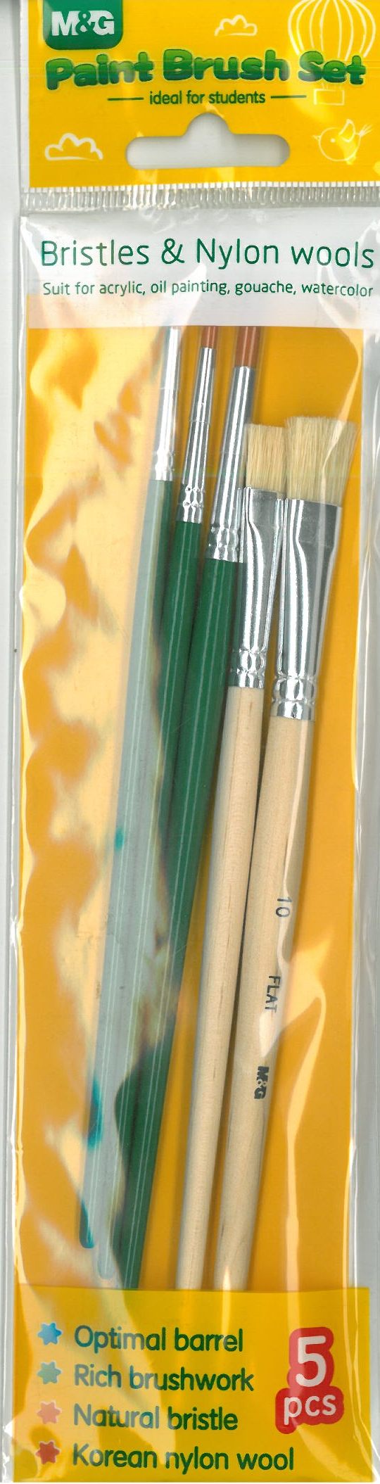 m&g paint brush set * 5