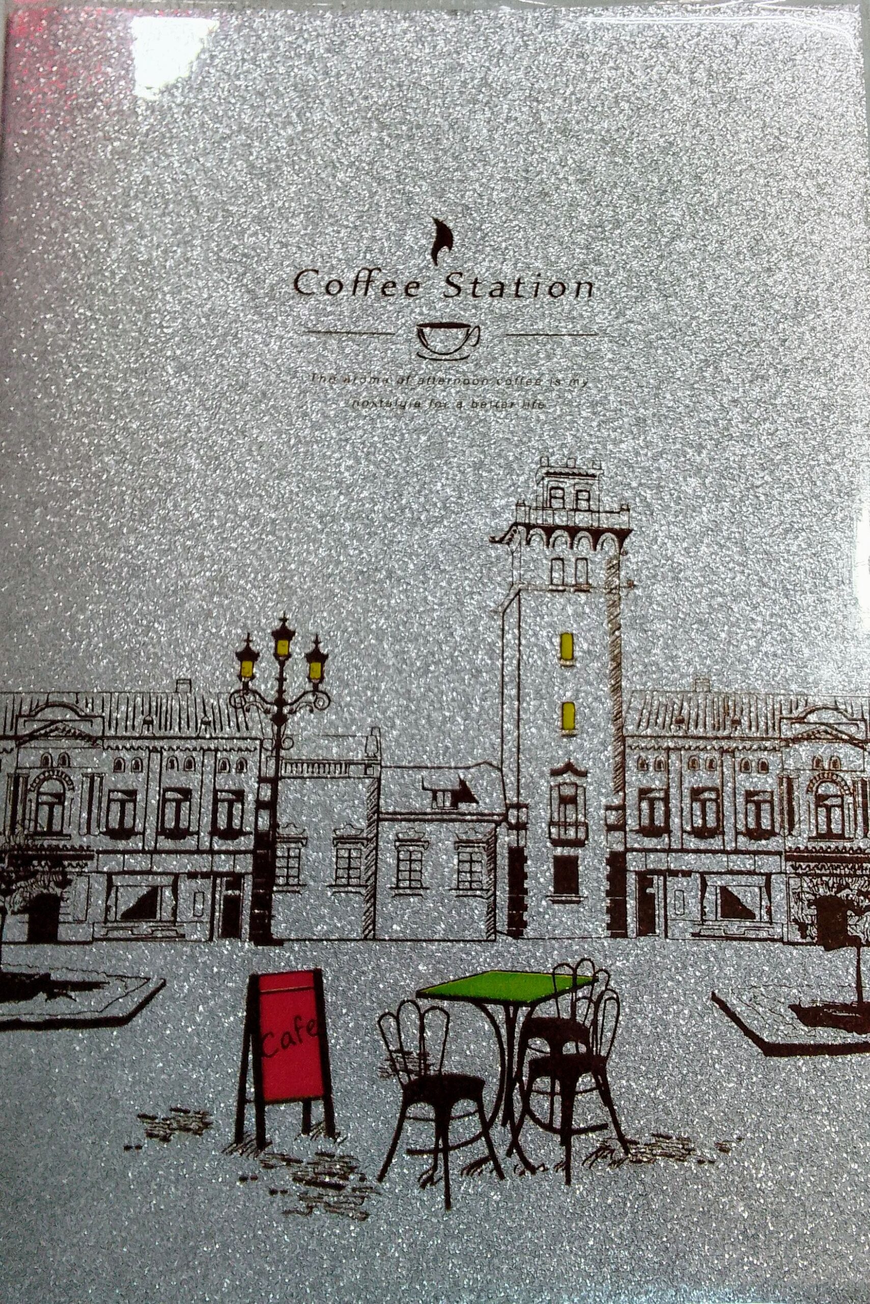 coffee station notebook a5 silver