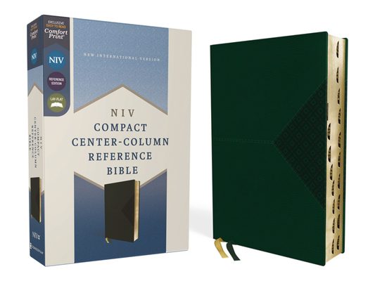 niv holy bible centre column reference duotone blue/brown