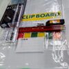 exam set(set,clear clipboard,ruler,eraser,pencils & pouch,sharpener)