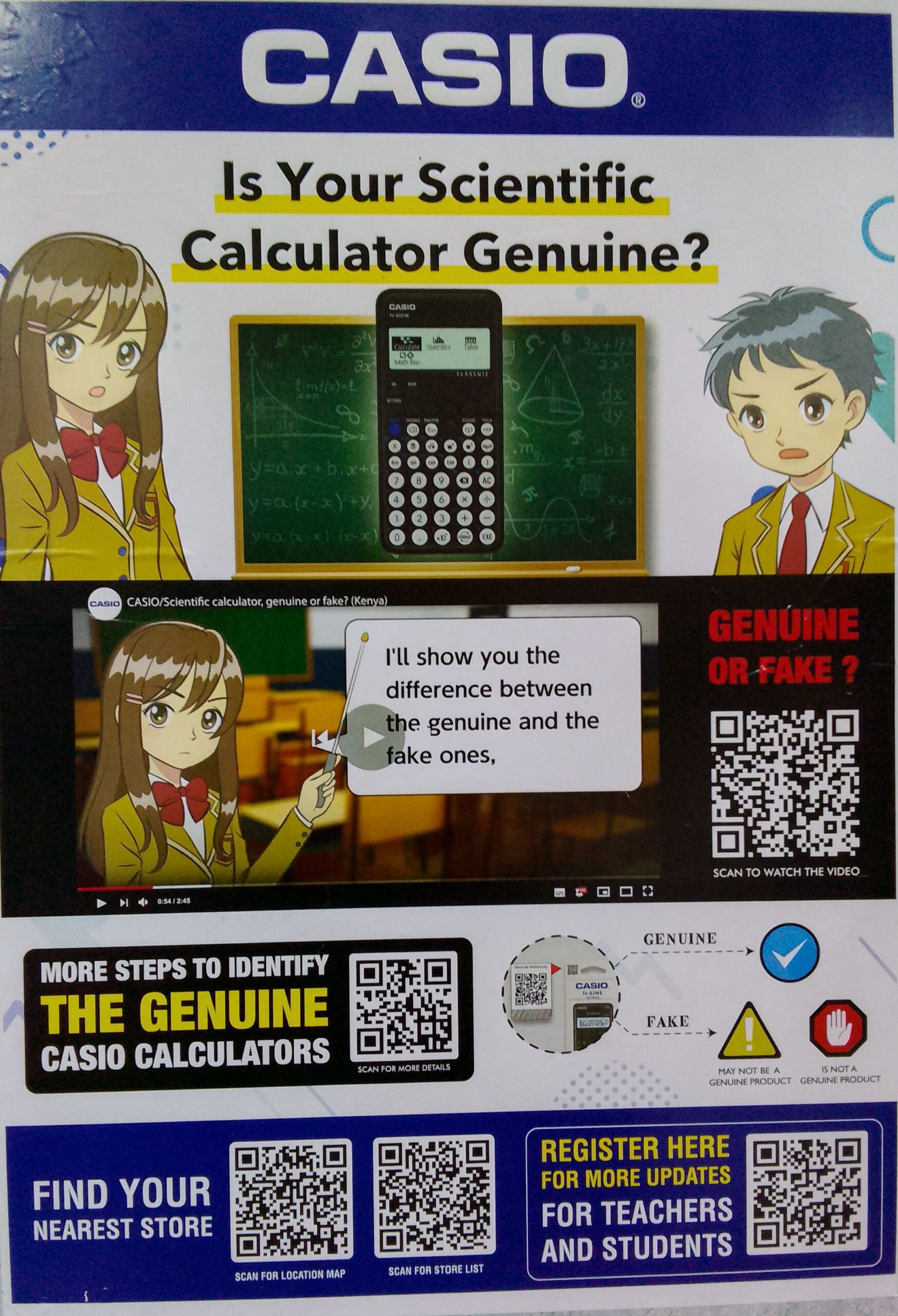 casio genuine scientific calculator