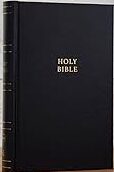 holy bible nkjv hard cover medium black/maroon